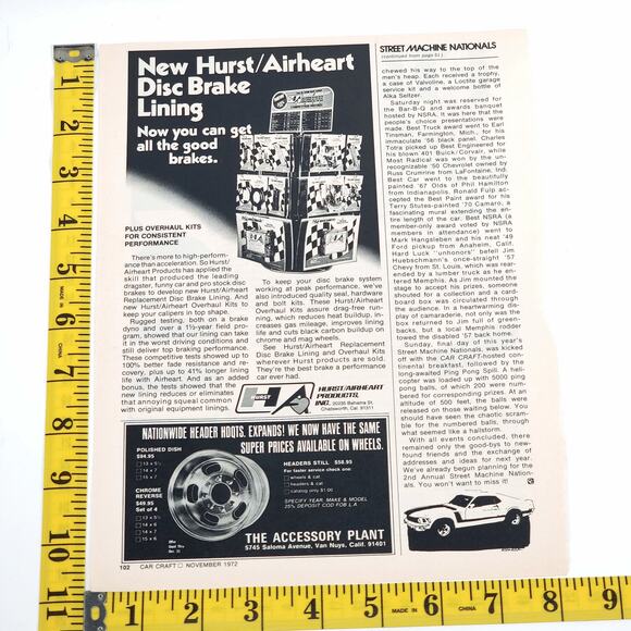 1972 1st Annual Car Craft Street Machine Nationals 7-Page Article 8" x 11" - Picture 3 of 16